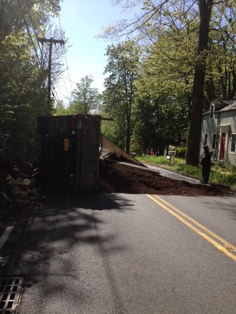 Mohegan FD Assisted At This Dump Truck Rollover on Red Mill Rd 5/6/13